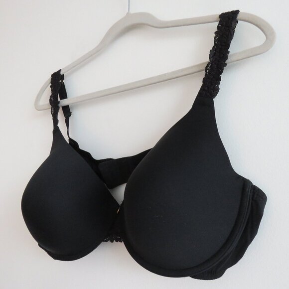 NATORI Body Double Lace Trim Contour Underwire Bra in Black - Size 38DD - Picture 6 of 11